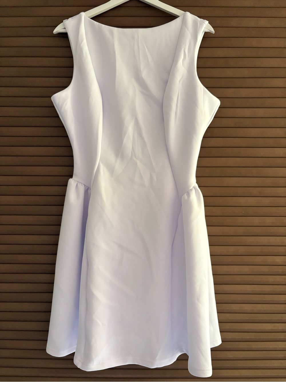 Sleeveless White Fit-and-Flare Dress